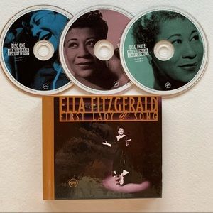 Ella Fitzgerald "First Lady Of Song" 3 CD box set w/ Book - 50 Songs + 64 pages